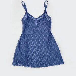 Blue Lace Slip Dress